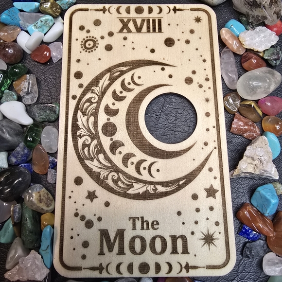 The Moon Tarot Card Crystal Sphere Stand - Picture 3 of 6